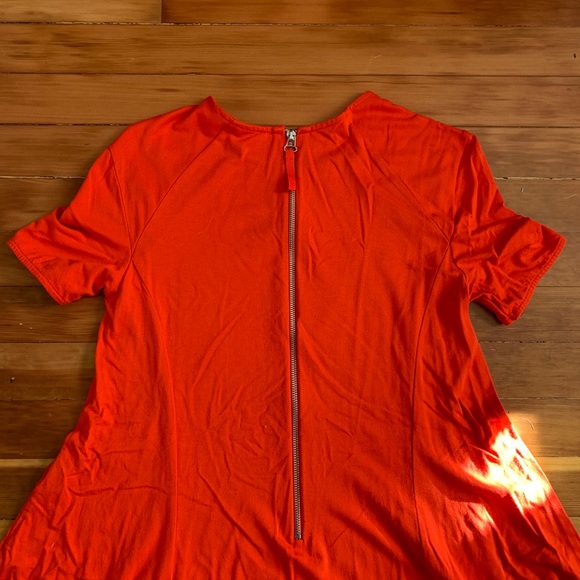 Bright orange babydoll stretchy Zara dress S - Picture 2 of 5